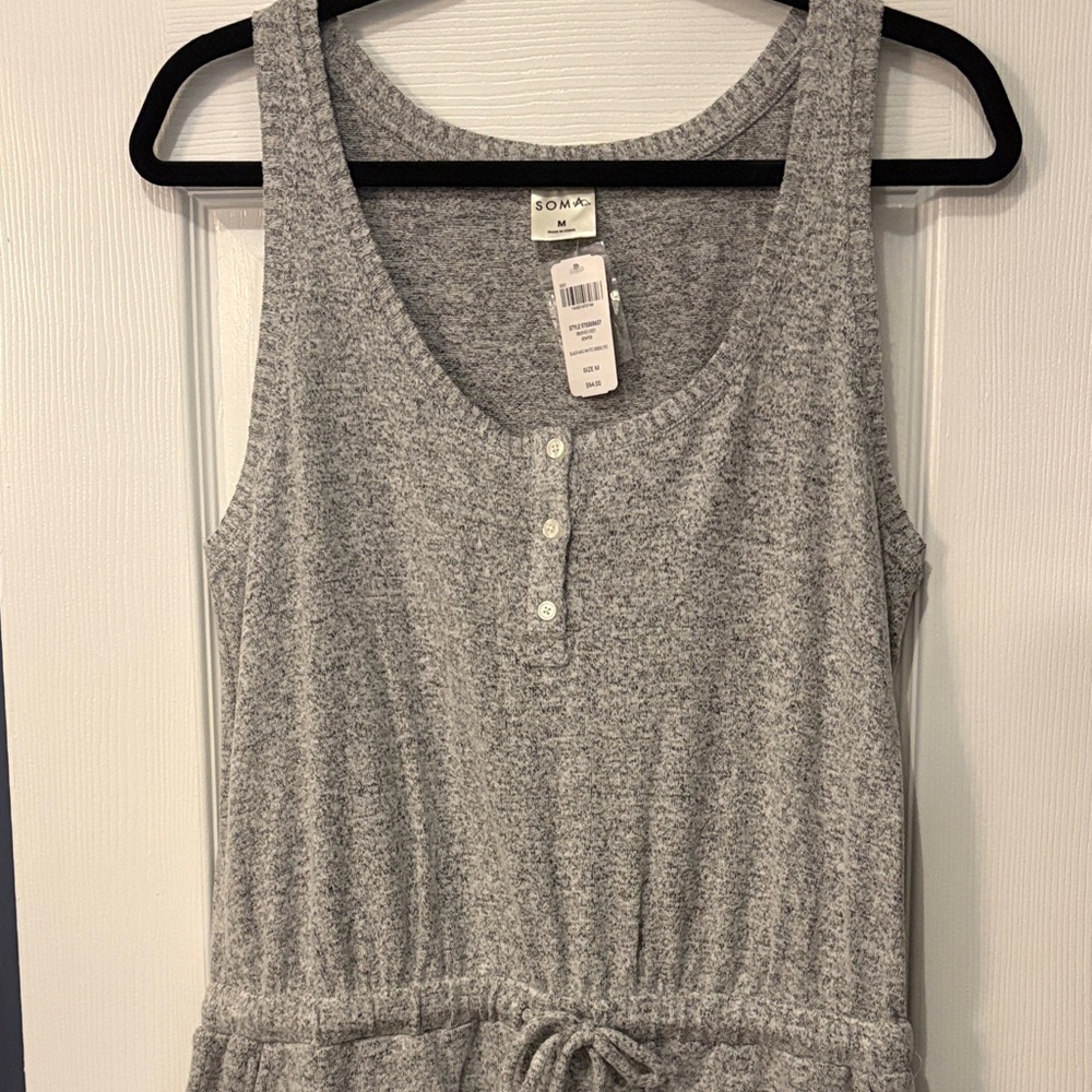 NWT Soma Heathered Cozy Romper size M